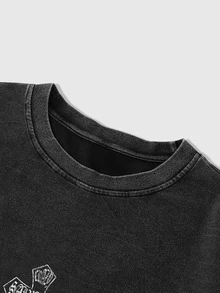 ROMWE MEN Camiseta de manga larga casual de cuello redondo 2 en 1 para hombre - Multicolor - Ver 3