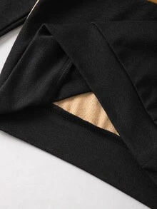 SHEIN 小男孩 2 件套運動服套裝，拼色字母圖案運動衫與長褲，學院風返校穿搭 - 彩色 - 查看 7