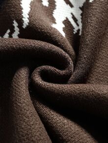 ROMWE MEN Street Life Men's Half-Open Snow Mountain Jacquard Knit Sweater Street Retro - Multicolor - View 6