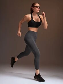 Powerista 女款純色高腰日常健身運動緊身褲 - 彩色 - 查看 6