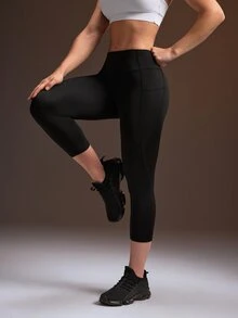 Powerista 女款純色高腰日常健身運動緊身褲 - 彩色 - 查看 3