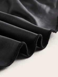 Attitoon Faux Stretch-Leather Black Pleated Strapless Top - Black - View 4
