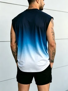 Gym Rark 男士漸層印花運動背心，健身房適用 - 彩色 - 查看 2