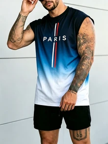 Gym Rark 男士漸層印花運動背心，健身房適用 - 彩色 - 查看 4