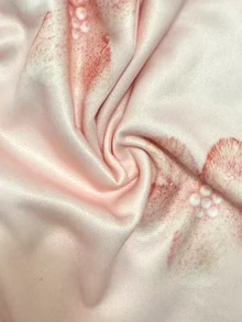 SHEIN 女童淺粉色圓領抓絨衛衣，秋冬仿3D毛絨珍珠花卉印花上衣，柔軟休閒仙女公主風套頭內搭層 - 彩色 - 查看 7