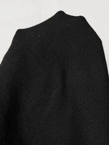 Solflare Plus Size Casual Daily Wear Sweater Pants Business - Black - View 8