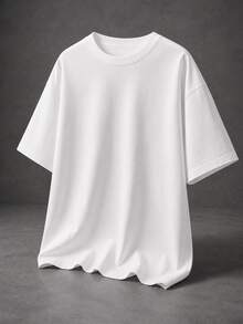 Manfinity EMRG Men's Letter Print Casual Daily Wear T-Shirt - White - View 3