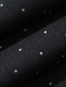 FRIFUL Women's Korean Style Button Polka Dot Print Loose Long Pants Fall - Black - View 16