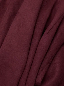 Nöista  Suede Jacket, Button Front And Flap Pockets. Fall,Autumn Winter, Halloween, Layering, Everyday Look, Outerwear, Event, Office, Back To School.. - Burgundy - View 9