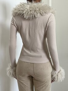 Aloruh 女款外套，秋季新款，舒適，辦公室 - 棕色 - 查看 3