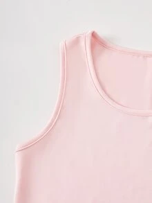 SHEIN Sparklyn 少女粉 3 件套秋季套裝，立領夾克 + 吊帶背心 + 緊身褲，完整日常穿搭，修身不緊繃 - 粉色 - 查看 6
