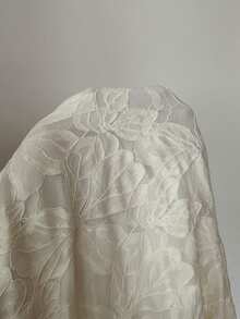 GalTyme Autumn/Winter Casual Backless Mesh Print Dress - White - View 8