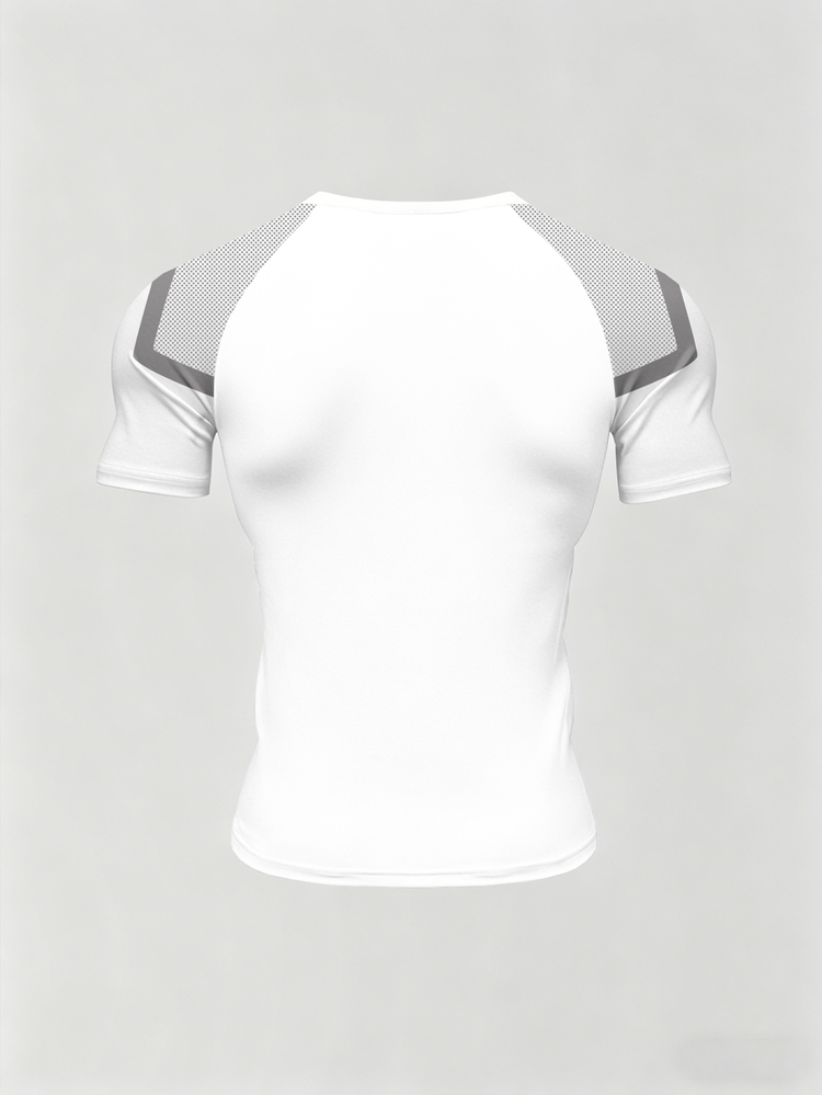 GymBeat Men's Geometric Print Short Sleeve Casual Fitness Sports T-Shirt, Gym - Multicolor - View 2