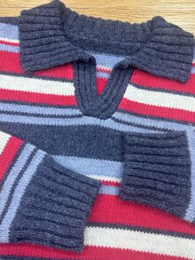 NEOSTRIT Men's Autumn/Winter Casual Colorblock Striped Sweater - Multicolor - View 5