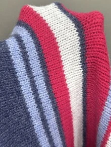 NEOSTRIT Men's Autumn/Winter Casual Colorblock Striped Sweater - Multicolor - View 4