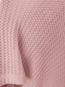 Editum Women's Elegant Dusty Pink Summer Waffle Knit Patchwork Ruffle Sleeve T-Shirt,Tea Party Versatile Short Sleeve Tops For Daily Wear,Summer Outfits - Baby Pink - View 9