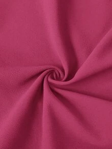 Editum Women's New Elegant Round Neck Jumpsuit With Waist Cinching, Slimming, Simple Commuter Wrinkle-Resistant Romper With Belt - Hot Pink - View 7