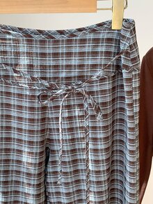 Comfortcana Women's Striped Tie-Up Patchwork Long Pants - Multicolor - View 3