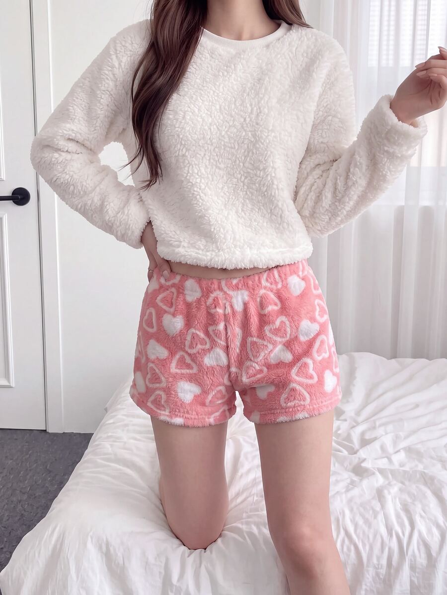 Comfortcana Casual Women's All-Over Print Daily Shorts - Pink - View 1