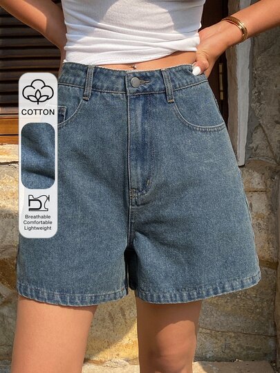 Livesso New Summer Loose & Casual Distressed Denim Shorts For Women Jorts