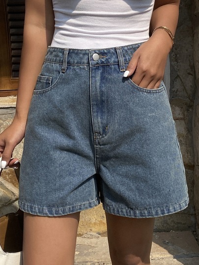 Livesso New Summer Loose & Casual Distressed Denim Shorts For Women Jorts