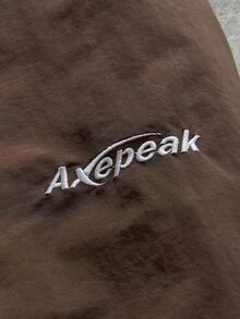 AXEPEAK Men's Woven Fashion Casual Loose Fit Patchwork Open Front Jacket - Brown - View 8