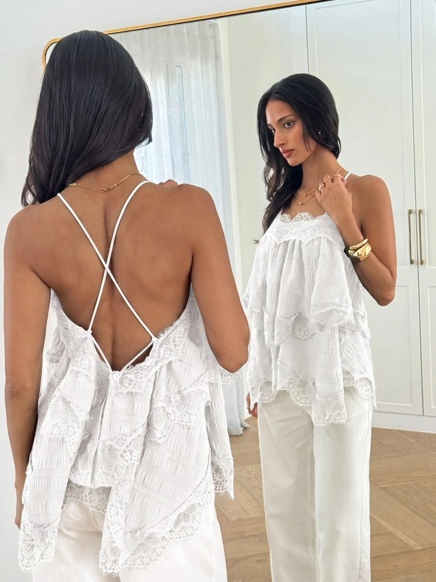 Aloruh Women Tank Tops & Camis - White - View 1