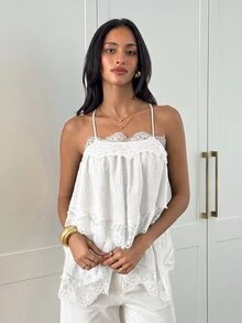 Aloruh Women Tank Tops & Camis - White - View 5