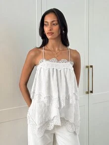 Aloruh Women Tank Tops & Camis - White - View 3