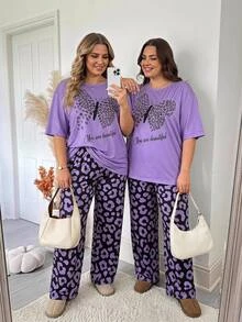 SHEIN CURVE+ Plus Size Co-Ords Fall - Multicolor - View 8