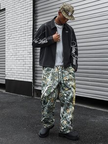 Major Grit 男士年輕時尚 Ins 風格夾克，梭織外套，極簡奢華，輕量運動風，時尚活力，休閒個性，適合日常、派對、旅行，節日禮物，哥德風 - 黑色 - 查看 5