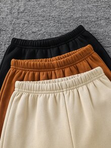SHEIN 小男孩休閒舒適兒童百搭圓領衛衣與長褲套裝 6件組 - 彩色 - 查看 7