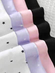Cozy Pixies 4pcs Baby Girl Soft Knit Elastic Waist Pants Set - Multicolor - View 5