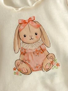 Cozy Pixies 新生女婴雏菊印花T恤和短裤两件套，非常适合夏季穿着。 - 彩色 - 查看 4