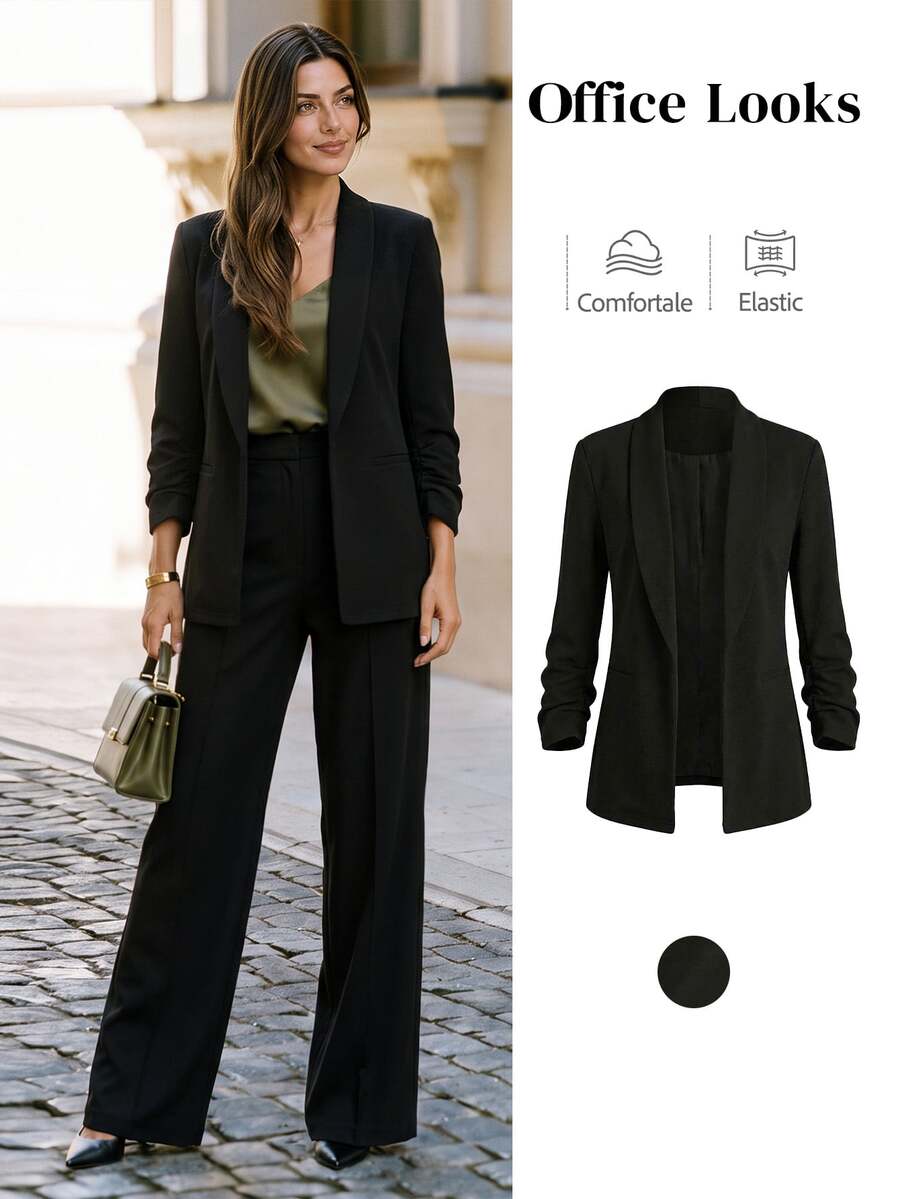 Ellevyn Shawl Collar Solid Blazer In Fall/Winter