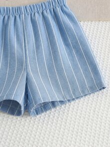 Cozy Pixies Bộ 2 món cho bé trai, gồm áo polo tay ngắn cổ bẻ và quần short cạp chun in hình động vật hoạt hình, chất liệu mềm mại. - Nhiều màu - Xem 4