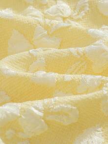 Cozy Pixies Débardeur sans manches de couleur unie à col rond avec décoration de nœud pour bébé fille, bébé fille - Jaune citron - Voir 7