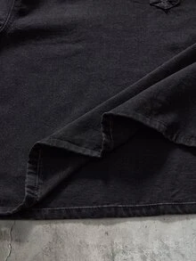 AXEPEAK Atasan Lengan Panjang Pria Warna Hitam Pudar - Hitam - View 5