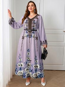 Al Najma Plus Size Casual Asian Chinese Modest Minimalist Arabic Style Dress Wedding Christening Turkey Holiday Summer Asian/Chinese Christening/Turkey Holiday - Multicolor - View 4