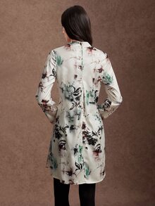 Zovinel Women's Fashion Vacation Floral Print Long Sleeve Dress - Multicolor - View 2