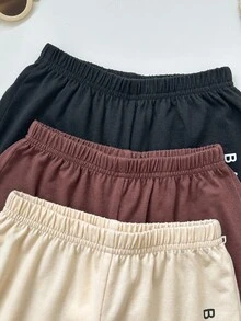 Cozy Pixies 小男孩字母印花圓領短袖T恤與休閒長褲 3套6件組 - 藍色 - 查看 5