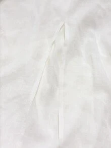 Glimmora Đầm nữ tay dài cổ chữ V xẻ tà - trắng - Xem 4