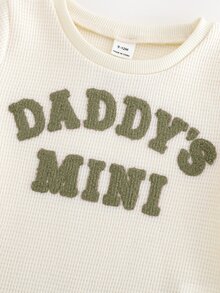 Cozy Pixies Baby Boy Letter Print Short Sleeve T-Shirt And Shorts Casual Set - Green - View 3