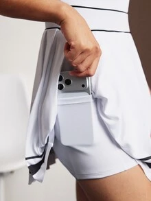 CourtClass Women's Colorblock Casual Daily Summer Sports Dress - Black and White - View 7