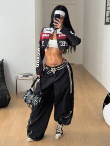 Coolane 女款字母印花拉鍊休閒日常長袖夾克 - 彩色 - 查看 3