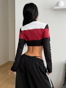 Coolane 女款字母印花拉鍊休閒日常長袖夾克 - 彩色 - 查看 7