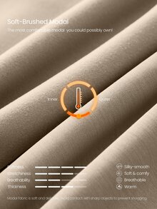 GLOWMODE Soft-Brushed Modal Find Your Glow Wide-Leg Pants With Front Seam & Adjustable Drawstring Waist Daily Casual Summer Wear - Khaki - View 4