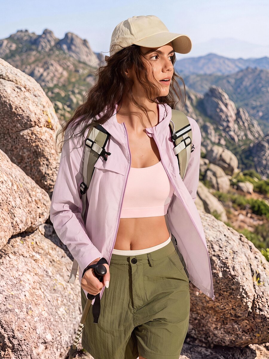 Exploreva Purple - Women's Sun Protection Hooded Jacket - Purple - View 1