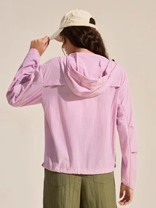 Exploreva Purple - Women's Sun Protection Hooded Jacket - Purple - View 2