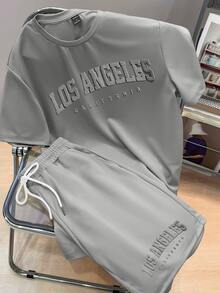 Manfinity Joysei 2pcs Grey Standard Size Men's Knit Set - Grey - View 3